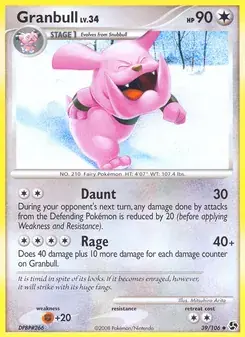 Granbull 39/106 Great Encounters Pokémon card
