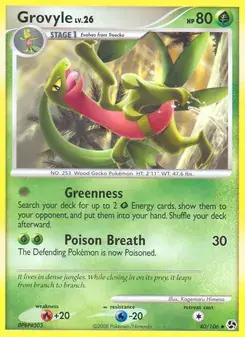 Grovyle 40/106 Great Encounters Pokémon card