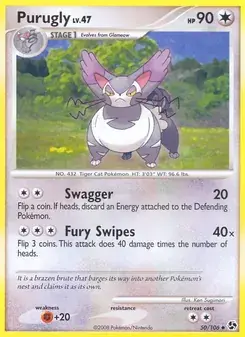 Purugly 50/106 Great Encounters Pokémon card