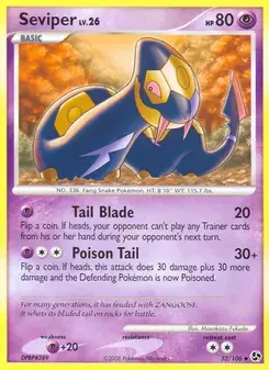 Seviper 52/106 Great Encounters Pokémon card