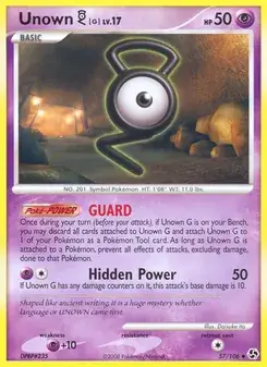 Unown G 57/106 Great Encounters Pokémon card