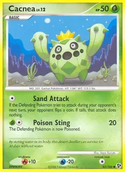 Cacnea 62/106 Great Encounters Pokémon card