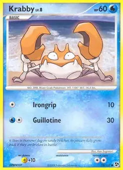 Krabby 75/106 Great Encounters Pokémon card
