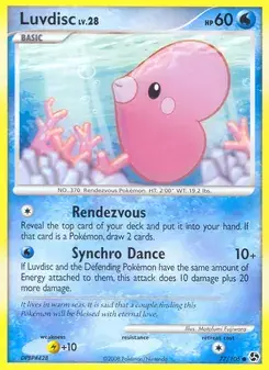 Luvdisc 77/106 Great Encounters Pokémon card