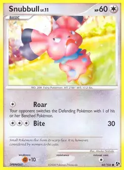 Snubbull 84/106 Great Encounters Pokémon card