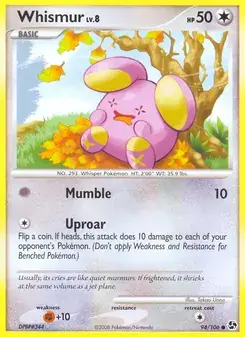 Whismur 94/106 Great Encounters Pokémon card