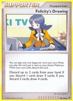 Felicity's Drawing 98/106 Great Encounters Pokémon card