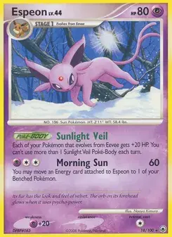 Espeon 18/100 Majestic Dawn Pokémon card