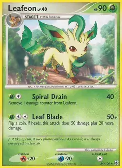 Leafeon 24/100 Majestic Dawn Pokémon card
