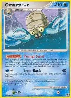 Omastar 26/100 Majestic Dawn Pokémon card