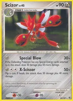 Scizor 29/100 Majestic Dawn Pokémon card