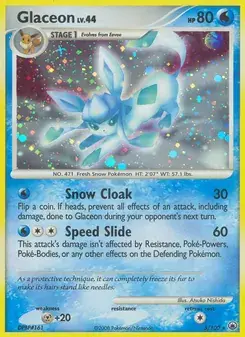 Glaceon 5/100 Majestic Dawn Pokémon card