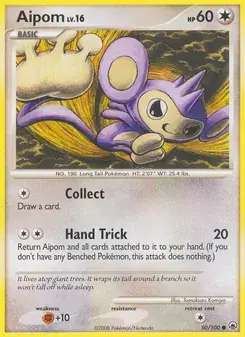 Aipom 50/100 Majestic Dawn Pokémon card