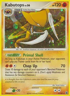 Kabutops 6/100 Majestic Dawn Pokémon card