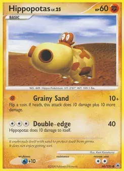 Hippopotas 66/100 Majestic Dawn Pokémon card