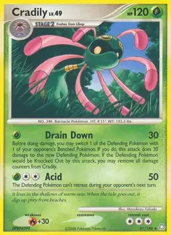Cradily 21/146 Legends Awakened Pokémon card