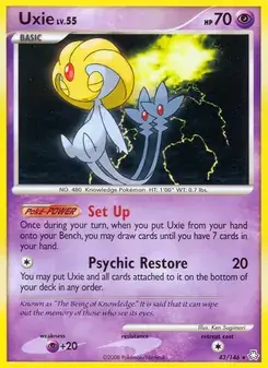 Uxie 43/146 Legends Awakened Pokémon card
