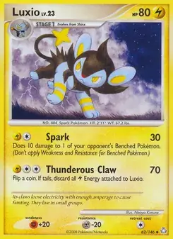 Luxio 62/146 Legends Awakened Pokémon card