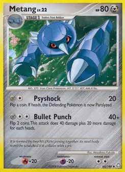 Metang 65/146 Legends Awakened Pokémon card