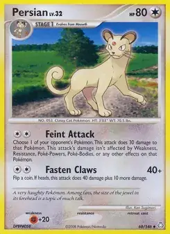 Persian 68/146 Legends Awakened Pokémon card