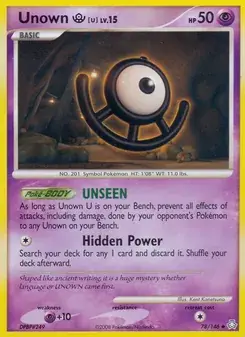 Unown U 78/146 Legends Awakened Pokémon card