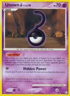 Unown ? 82/146 Legends Awakened Pokémon card