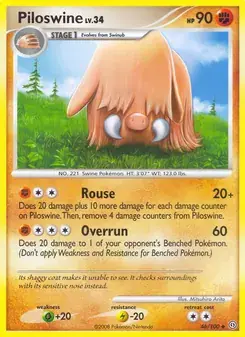 Piloswine 46/100 Stormfront Pokémon card