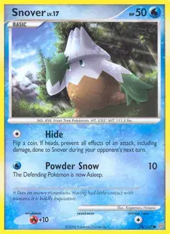 Snover 74/100 Stormfront Pokémon card