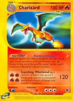 Charizard 40/165 Expedition Base Set Pokémon card