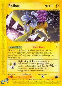 Raikou 28/144 Skyridge Pokémon card