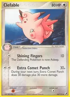 Clefable 36/115 Unseen Forces Pokémon card