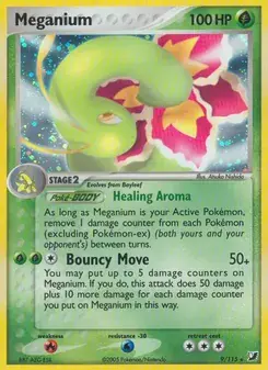 Meganium 9/115 Unseen Forces Pokémon card