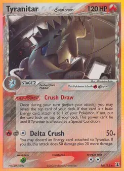 Tyranitar δ 16/113 Delta Species Pokémon kaart