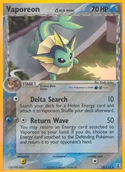 Vaporeon δ 18/113 Delta Species Pokémon card