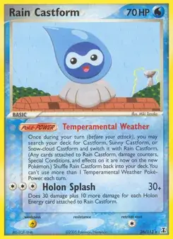 Rain Castform 26/113 Delta Species Pokémon card