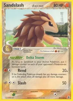Sandslash δ 27/113 Delta Species Pokémon card