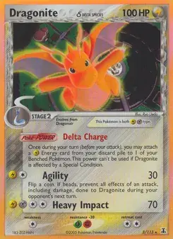 Dragonite δ 3/113 Delta Species Pokémon card