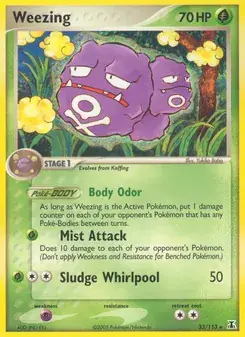 Weezing 33/113 Delta Species Pokémon card