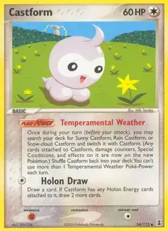 Castform 34/113 Delta Species Pokémon card