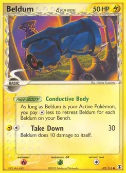 Beldum δ 59/113 Delta Species Pokémon card