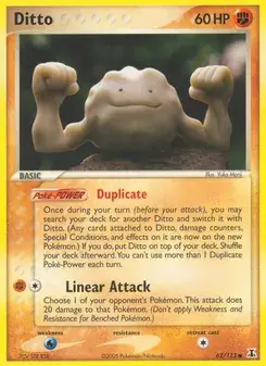 Ditto 62/113 Delta Species Pokémon card