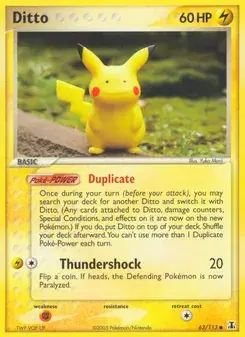 Ditto 63/113 Delta Species Pokémon card