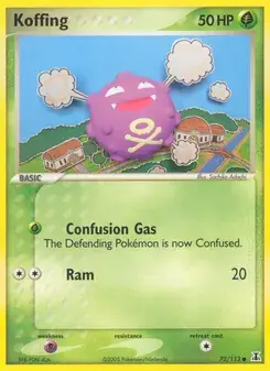Koffing 72/113 Delta Species Pokémon card