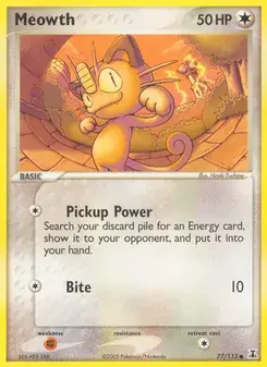 Meowth 77/113 Delta Species Pokémon card