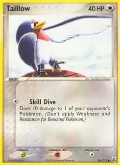 Taillow 86/113 Delta Species Pokémon card