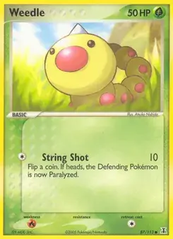Weedle 87/113 Delta Species Pokémon card