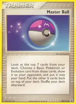 Master Ball 99/113 Delta Species Pokémon card