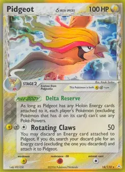 Pidgeot δ 14/110 Holon Phantoms Pokémon card