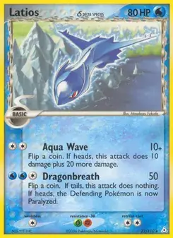 Latios δ 22/110 Holon Phantoms Pokémon card