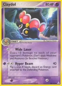 Claydol 38/110 Holon Phantoms Pokémon card